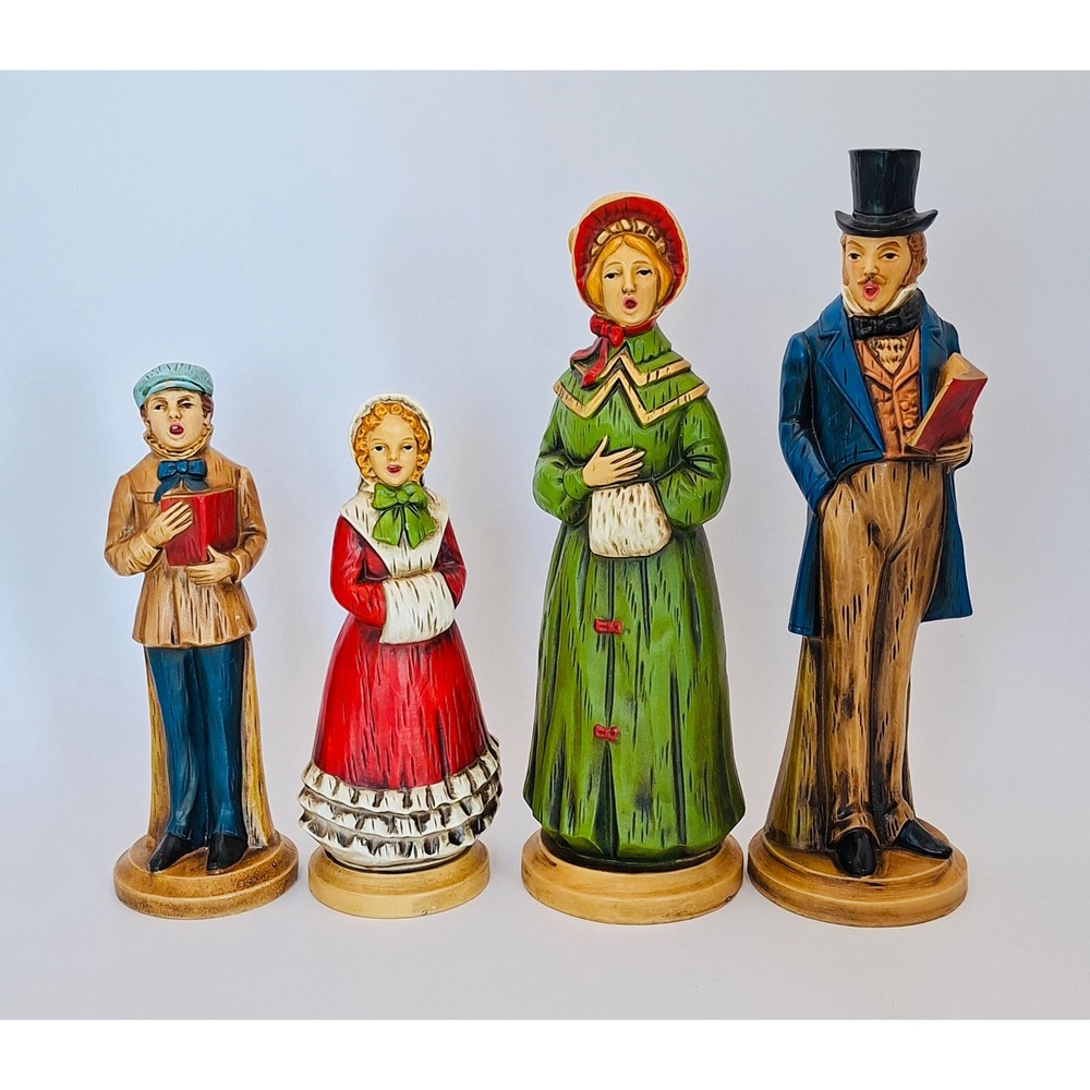 Vintage Fine A Quality Japan Christmas Carolers Set of 4 Ceramic 1950s MCM